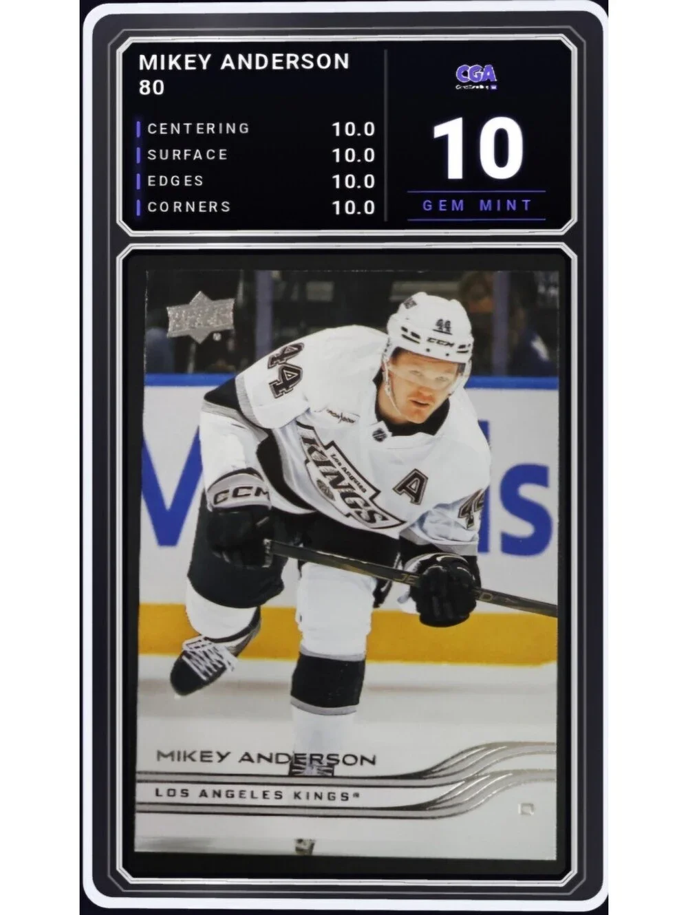 2025-26 Upper Deck #80 Mikey Anderson Los Angeles Kings - CGA 10.0 Digital Grade